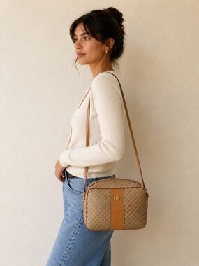 Gucci Sherry Line Micro GG Monogram Camera Bag